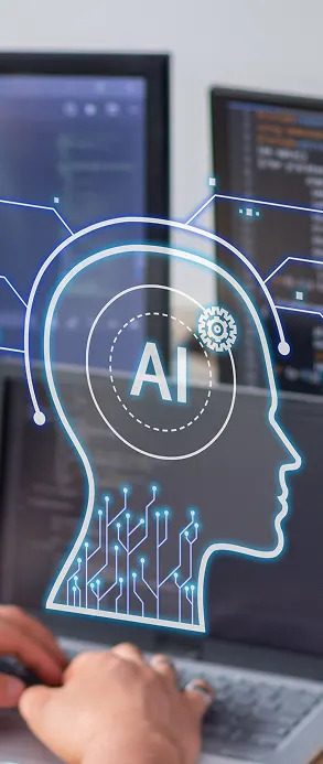 Consultant presenting AI-powered digital solutions for modern businesses